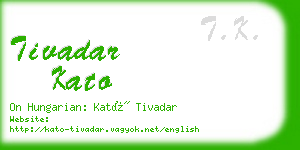 tivadar kato business card